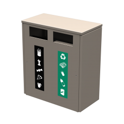 Euro Double Recycler Bin